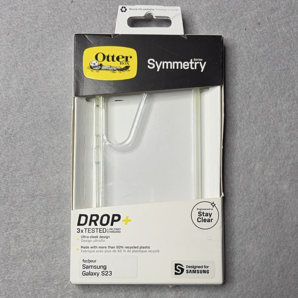 OtterBox Symmetry Series Samsung Galaxy S23 Clear Phone Case 3X Drop Protect